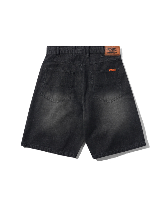 BUTTER GOODS Baggy Denim Shorts - Slub Black