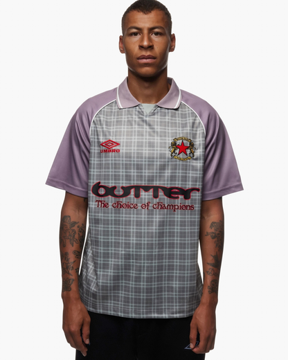 BUTTER GOODS | UMBRO Plaid Jersey - Berry/Stone