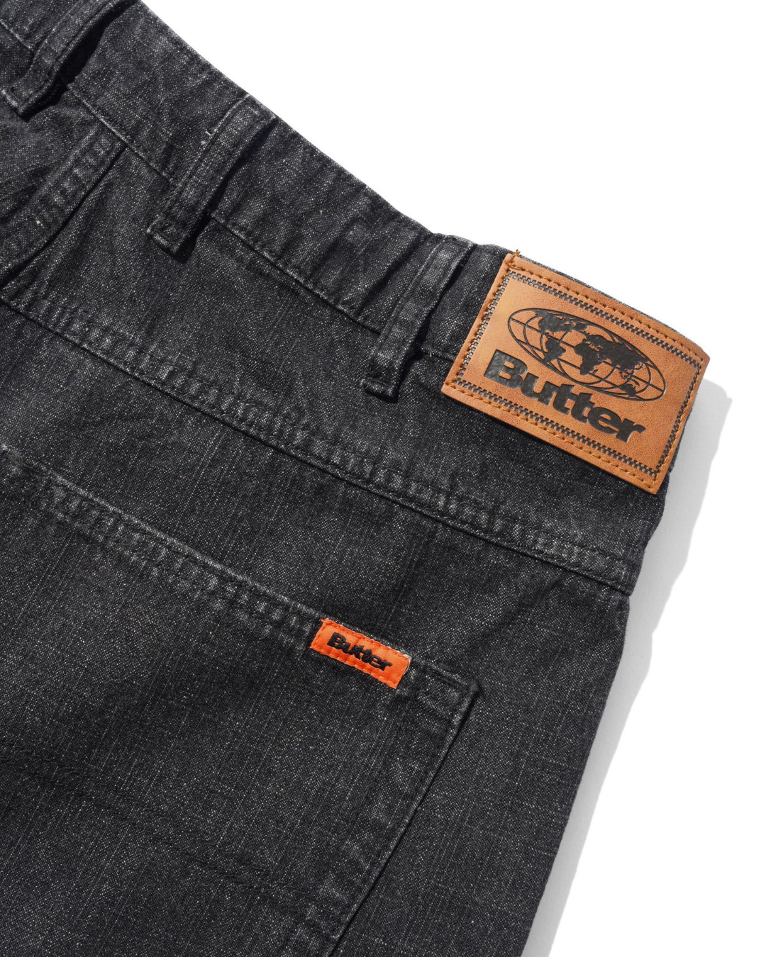 BUTTER GOODS Baggy Denim Shorts - Slub Black