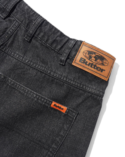 BUTTER GOODS Baggy Denim Shorts - Slub Black