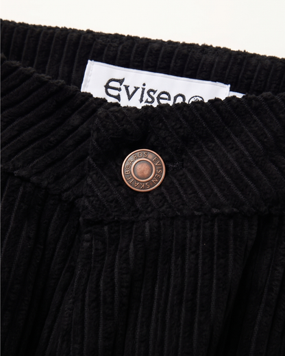 EVISEN Bohemian Corduroy Work Pants - Black