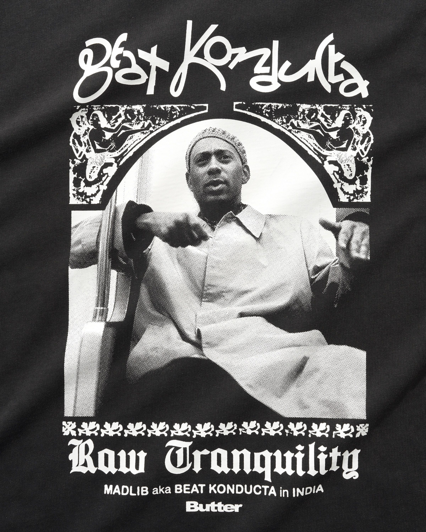 BUTTER GOODS x MADLIB India Tee - Washed Black