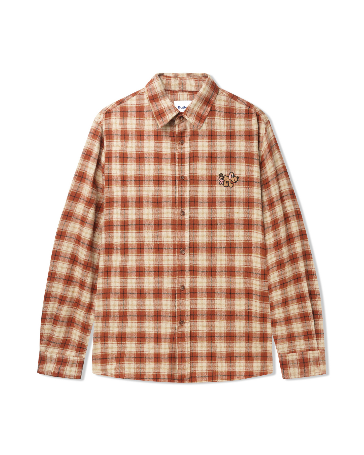 BUTTER GOODS Pooch Flannel Shirt - Brick