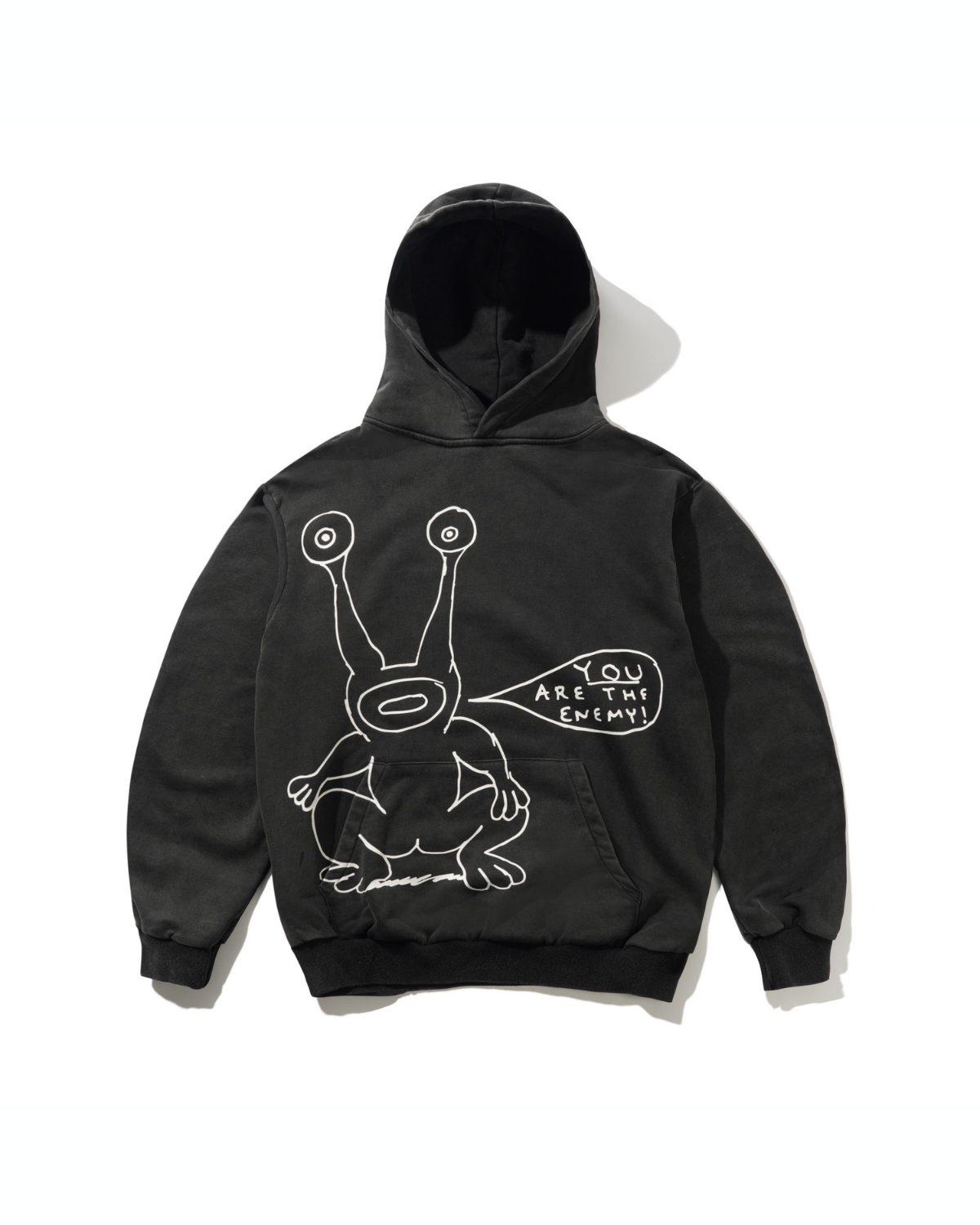 BUTTER GOODS | DANIEL JOHNSTON Enemy Pullover Hood - Distressed Washed Black