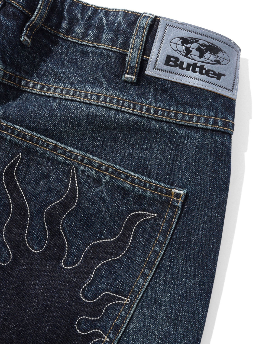 BUTTER GOODS Solar Fade Denim Jeans - Blue Tint Ripple
