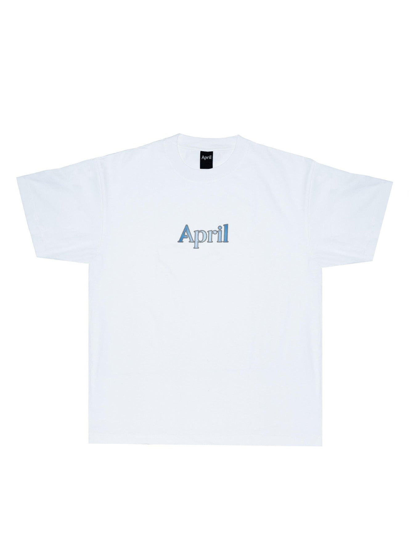 APRIL Gradient Logo Tee - White