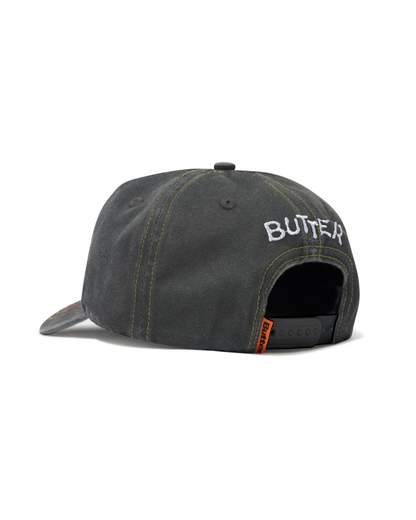 BUTTER GOODS Canine 5 Panel Cap - Washed Black