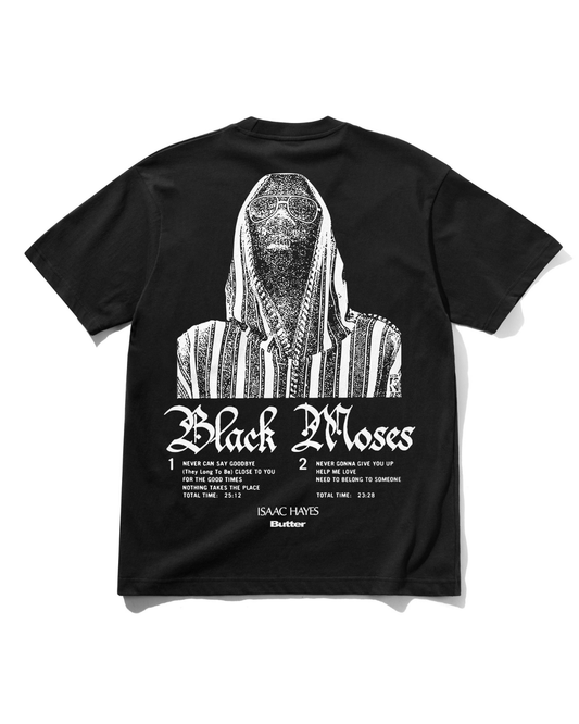 BUTTER GOODS Black Moses Tee - Washed Black