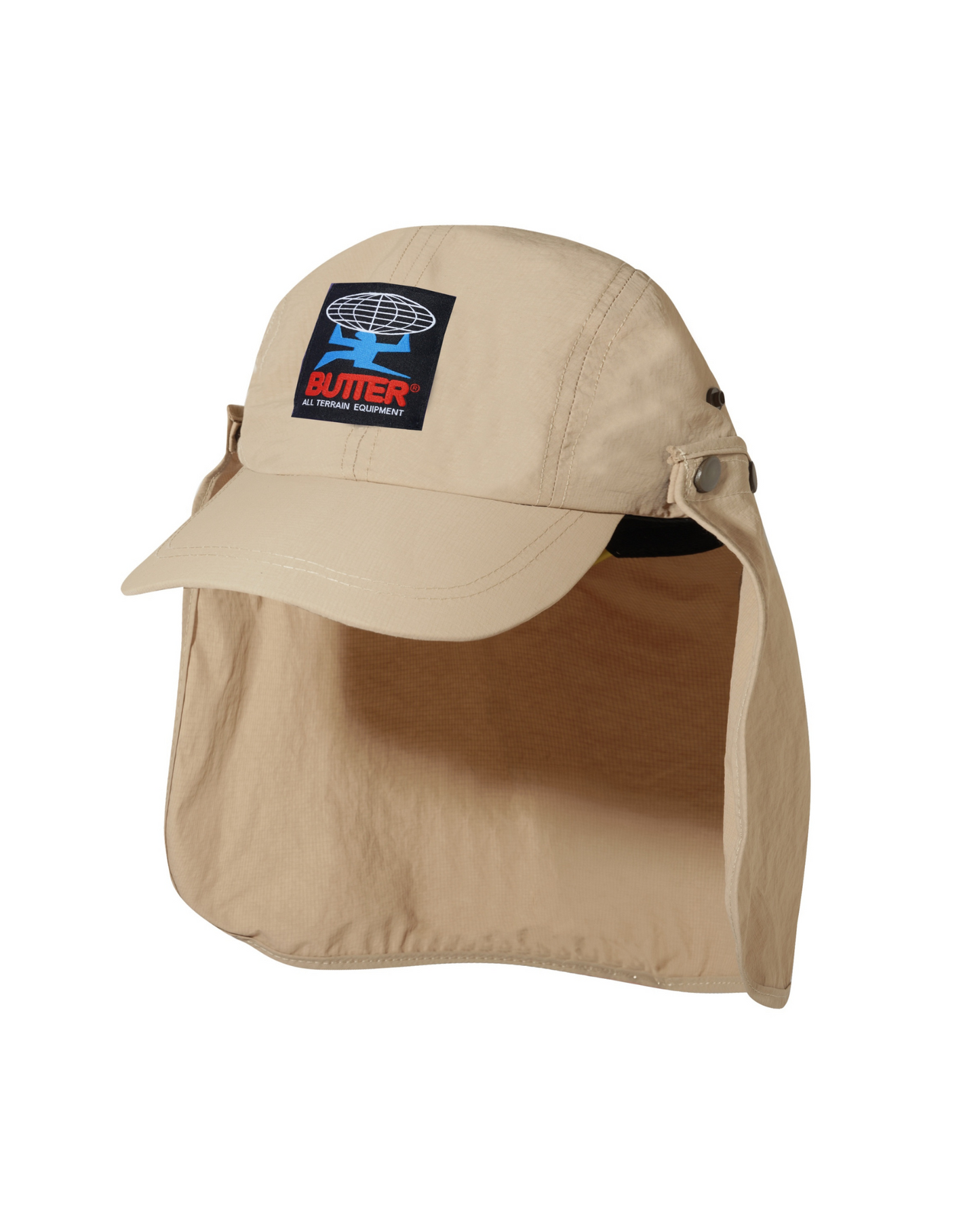 BUTTER GOODS All Terrain 4 Panel Flap Cap - Tan