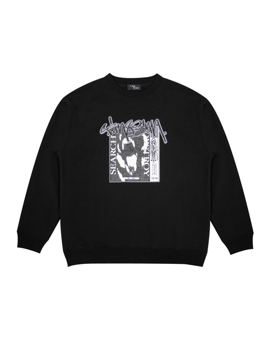 TIMESCAN Search & Destroy Crewneck - Black