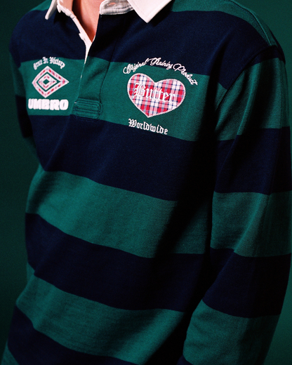 BUTTER GOODS | UMBRO Victory Rugby Polo - Navy/Forest