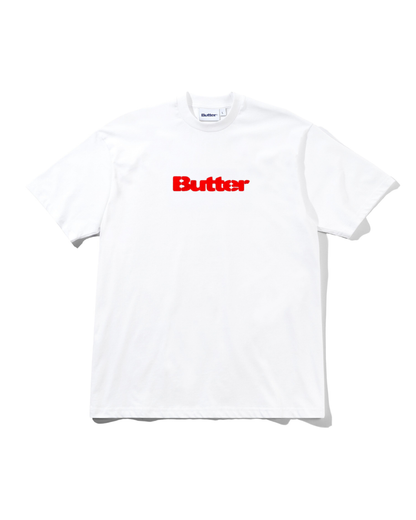 BUTTER GOODS Stencil Logo Tee - White