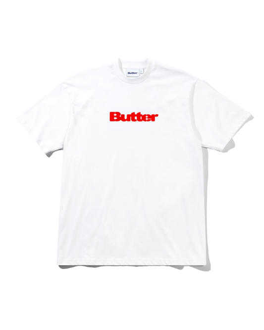 BUTTER GOODS Stencil Logo Tee - White