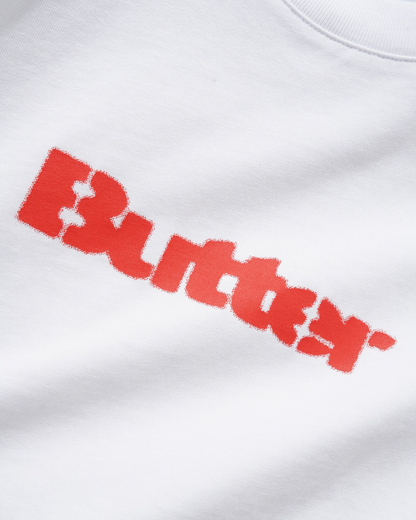 BUTTER GOODS Stencil Logo Tee - White