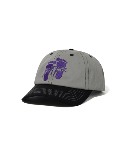 BUTTER GOODS Footprints 6-Panel Cap - Cool Grey
