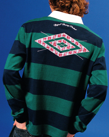 BUTTER GOODS | UMBRO Victory Rugby Polo - Navy/Forest