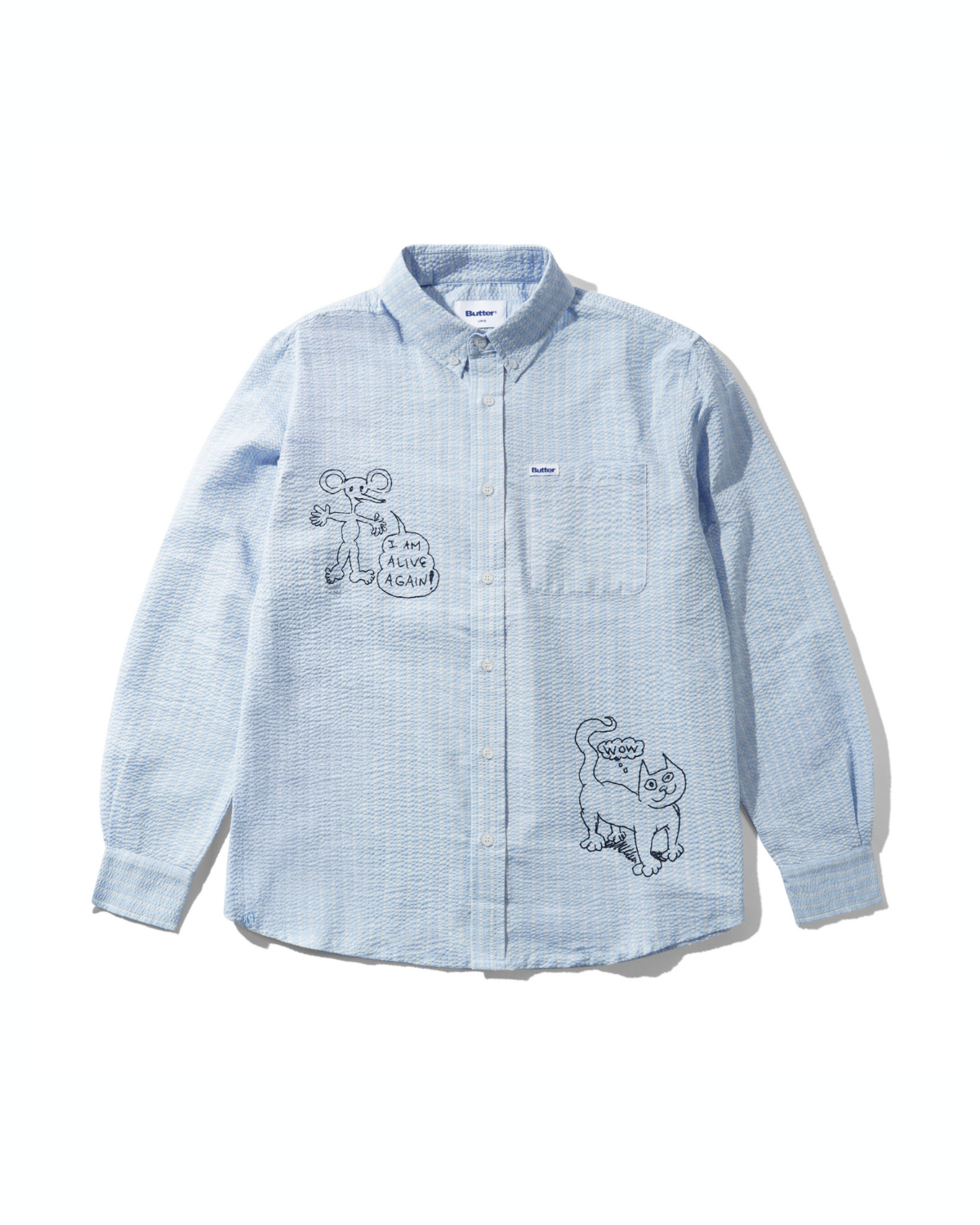BUTTER GOODS | DANIEL JOHNSTON Alive Again Shirt - Light Blue