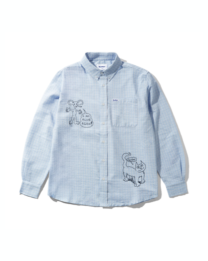 BUTTER GOODS | DANIEL JOHNSTON Alive Again Shirt - Light Blue