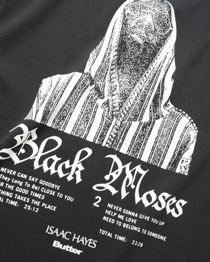 BUTTER GOODS Black Moses Tee - Washed Black