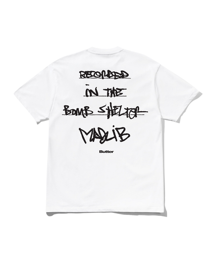BUTTER GOODS x MADLIB Bomb Shelter Tee - White