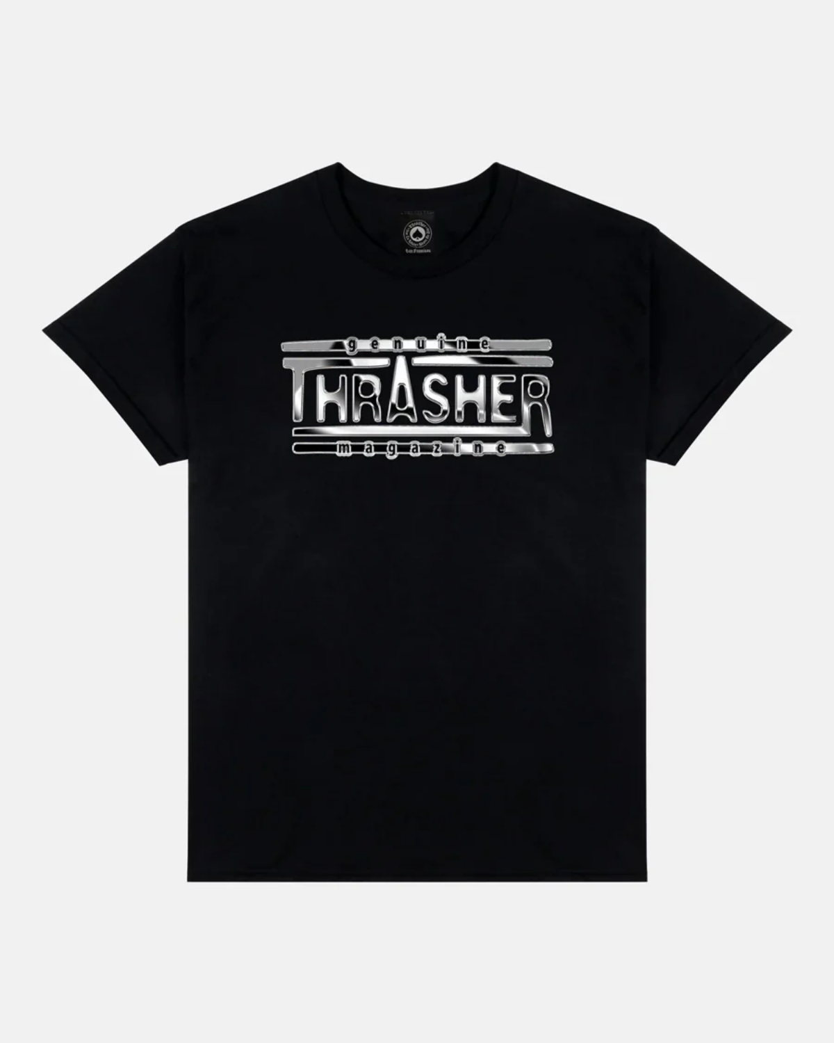 THRASHER Chrome Genuine Tee - Black