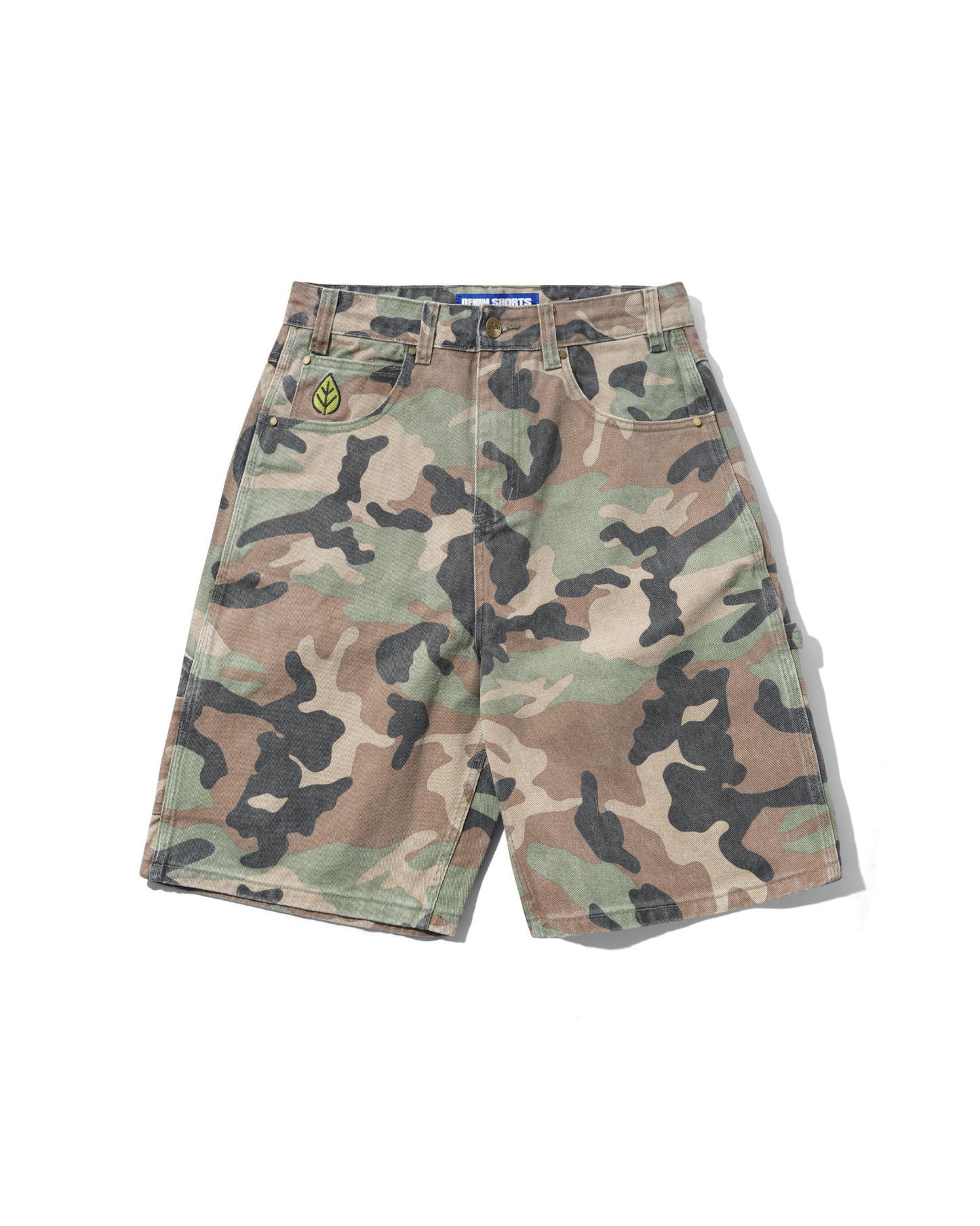 BUTTER GOODS Weathergear Denim Shorts - Woodland Camo
