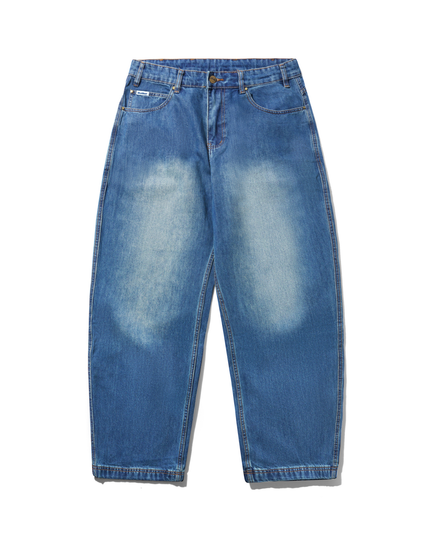 BUTTER GOODS | PEANUTS Spike Denim Jeans - Distressed Indigo