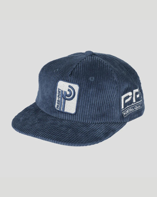 Passport Long Con Workers Cap - Washed Royal Blue