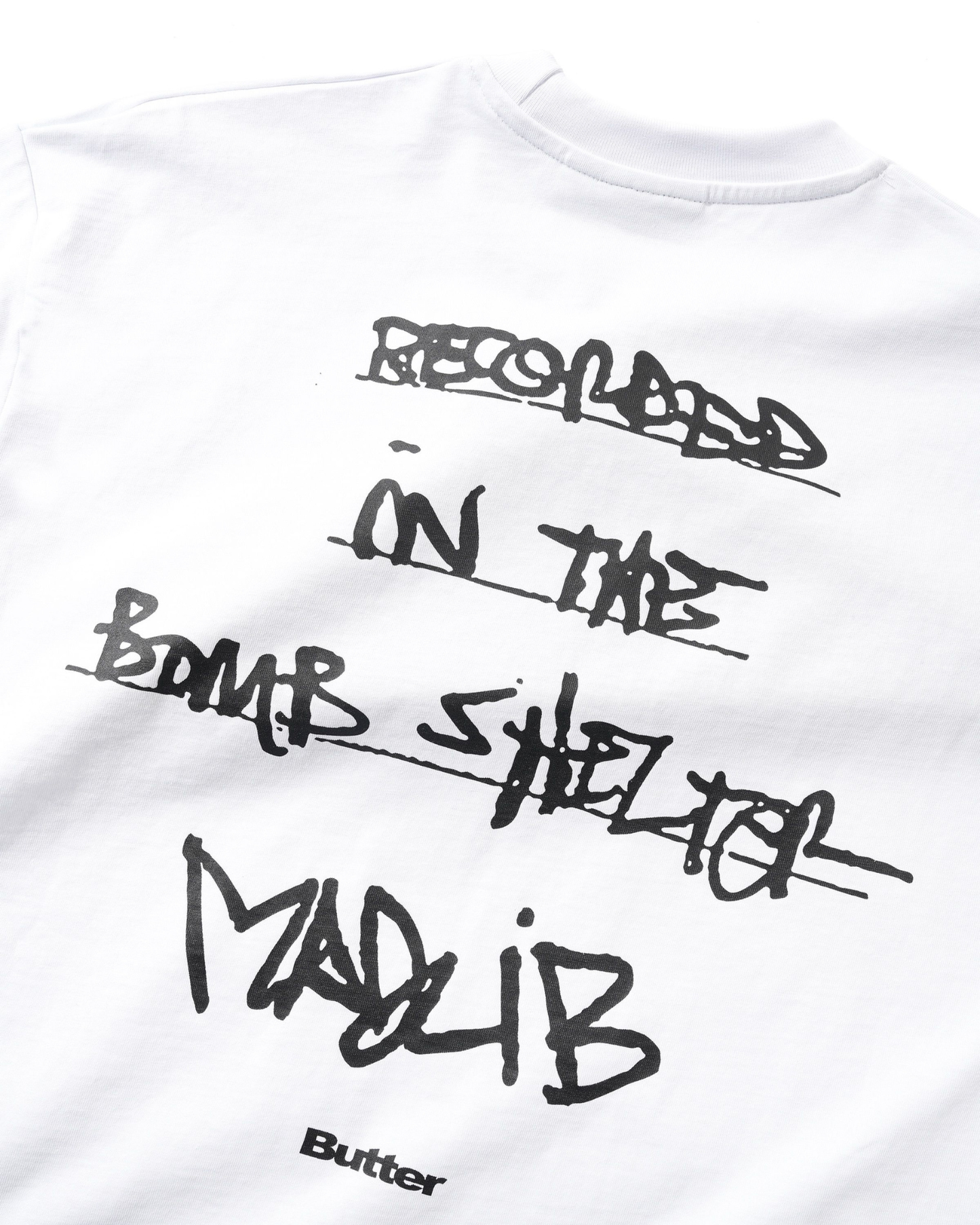 BUTTER GOODS x MADLIB Bomb Shelter Tee - White