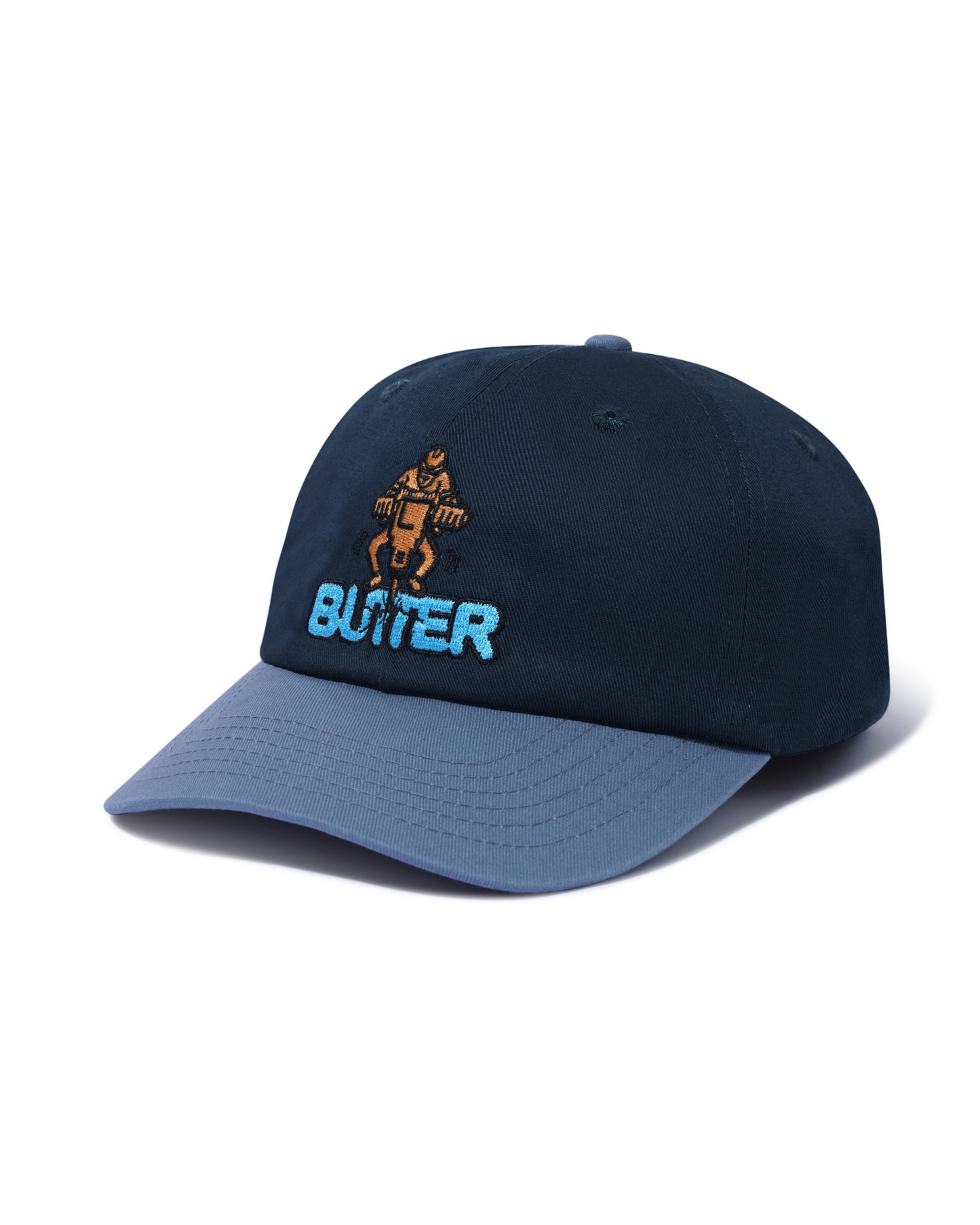 BUTTER GOODS Jack Hammer 6 Panel Cap - Navy Ocean