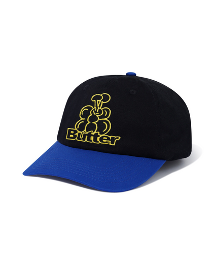 BUTTER GOODS Bugs 6 Panel Cap - Black/Royal