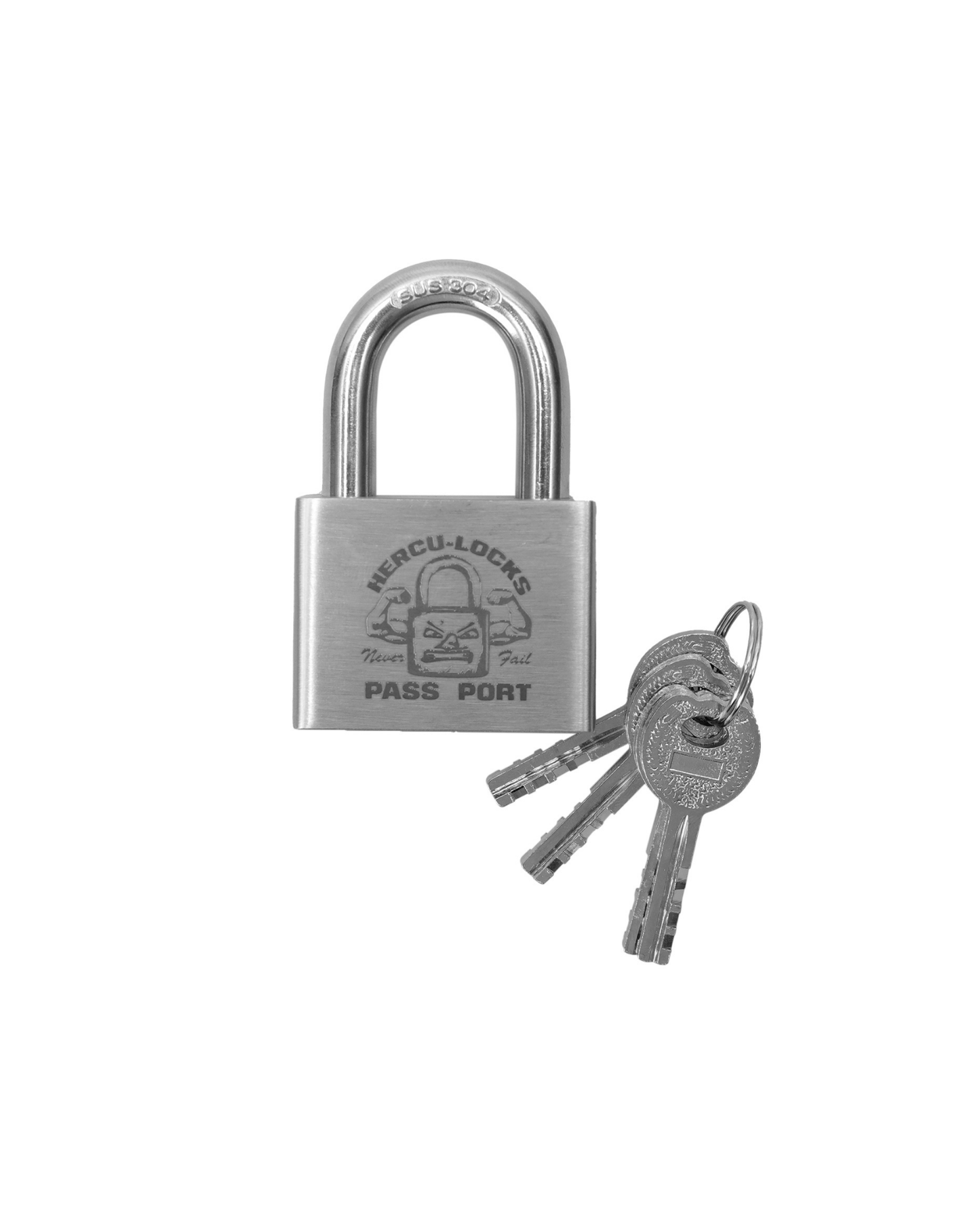 PASSPORT Hercu-Locks Padlock - Brushed Silver