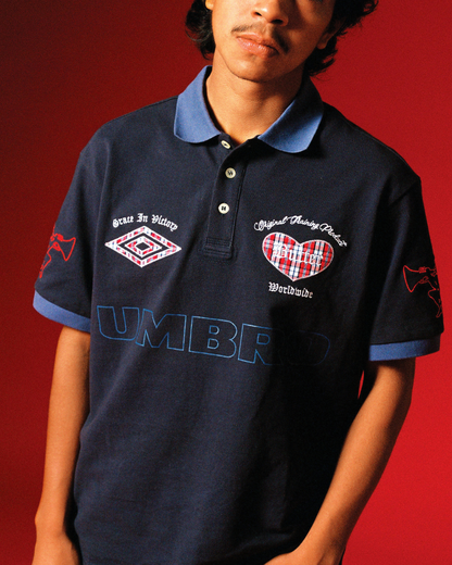 BUTTER GOODS | UMBRO Victory Polo - Navy/Slate