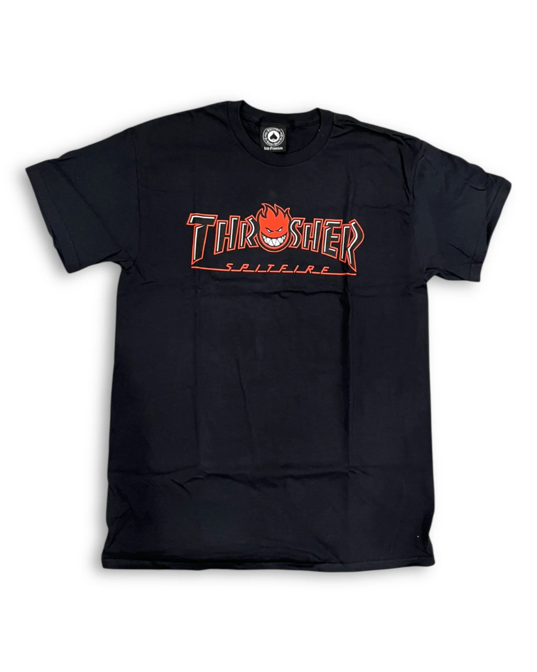 THRASHER x Spitfire Big Head Outline Tee - Black