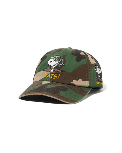 BUTTER GOODS | PEANUTS Rats 6 Panel Cap - Washed Camo