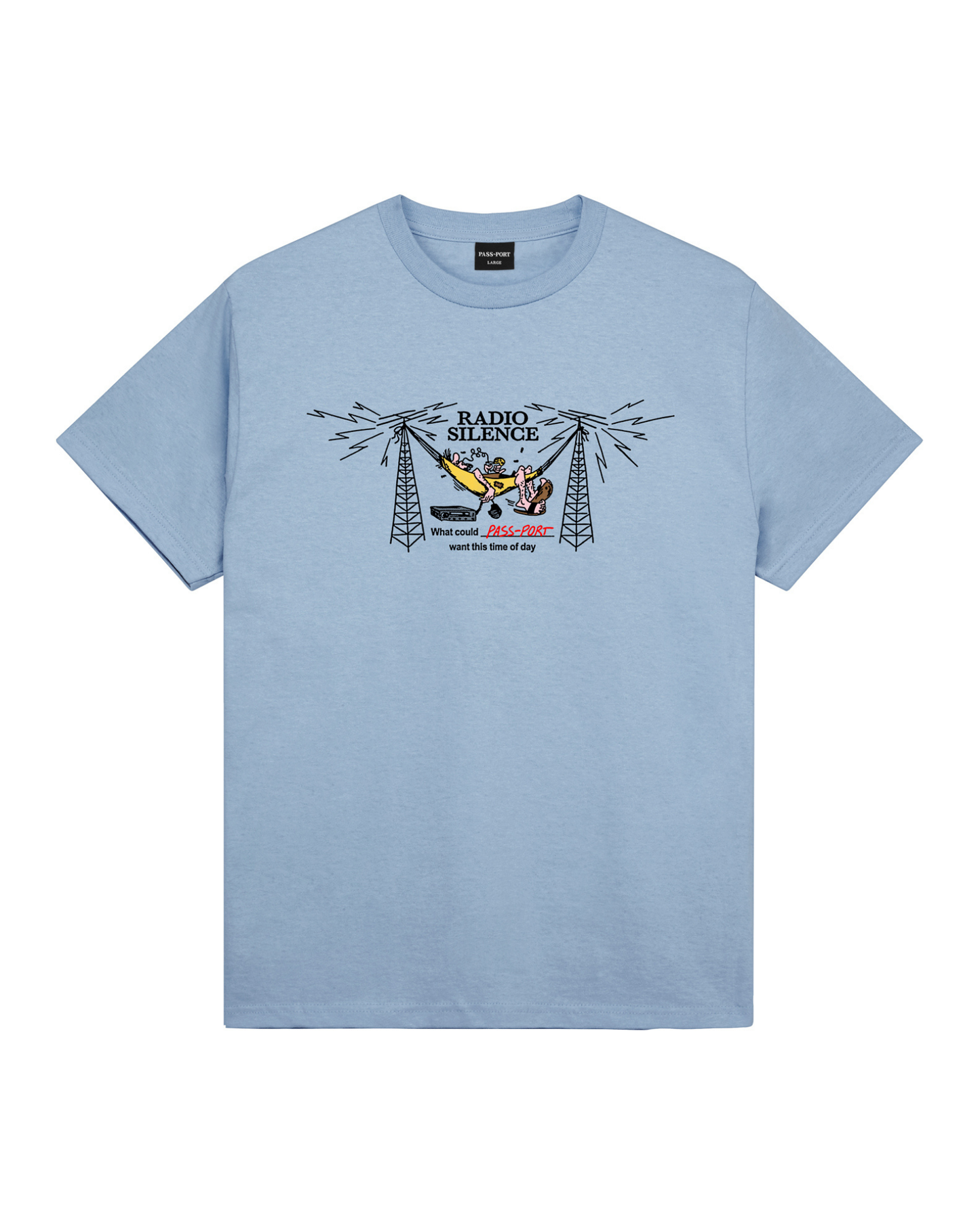 Passport Radio Silence Tee - Stonewash Blue