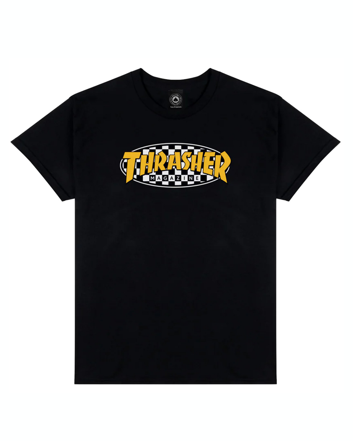 THRASHER Checkered Oval Tee - Black