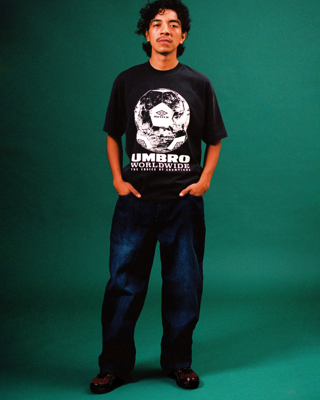 BUTTER GOODS | UMBRO World Game Tee - White