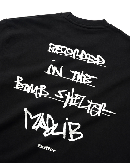 BUTTER GOODS x MADLIB Bomb Shelter Tee - Black