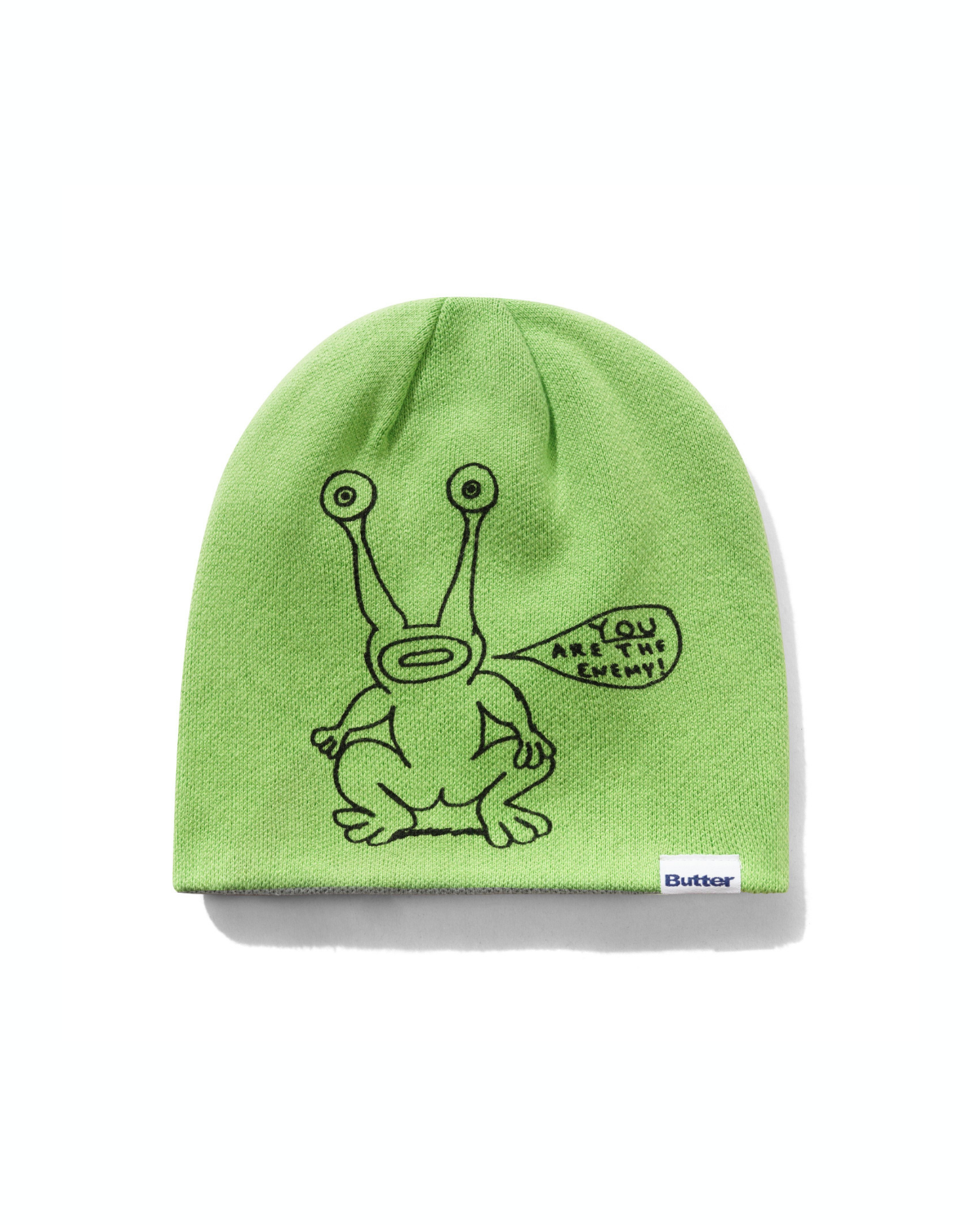 BUTTER GOODS | DANIEL JOHNSTON Frog Reversible Beanie - Lime/Grey
