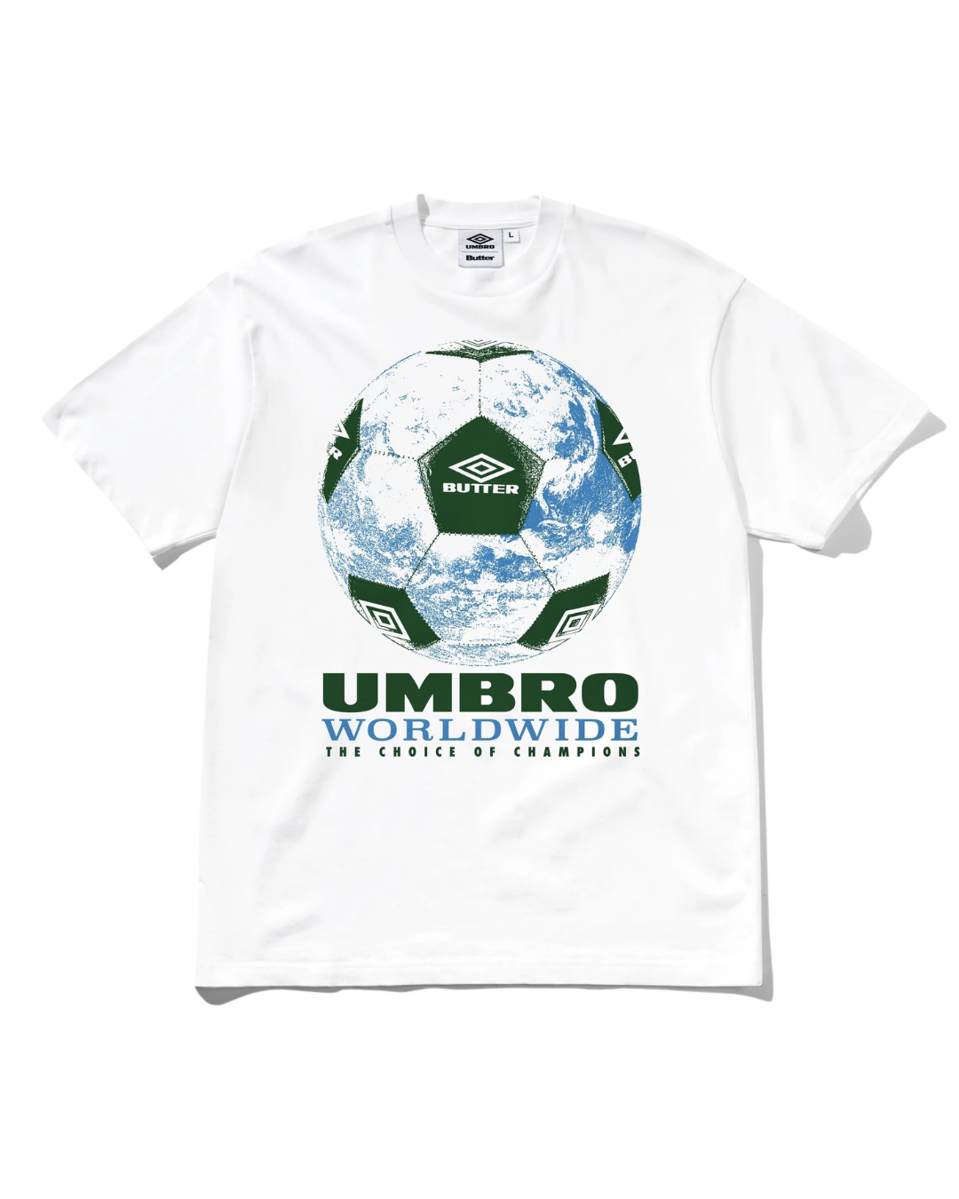 BUTTER GOODS | UMBRO World Game Tee - White