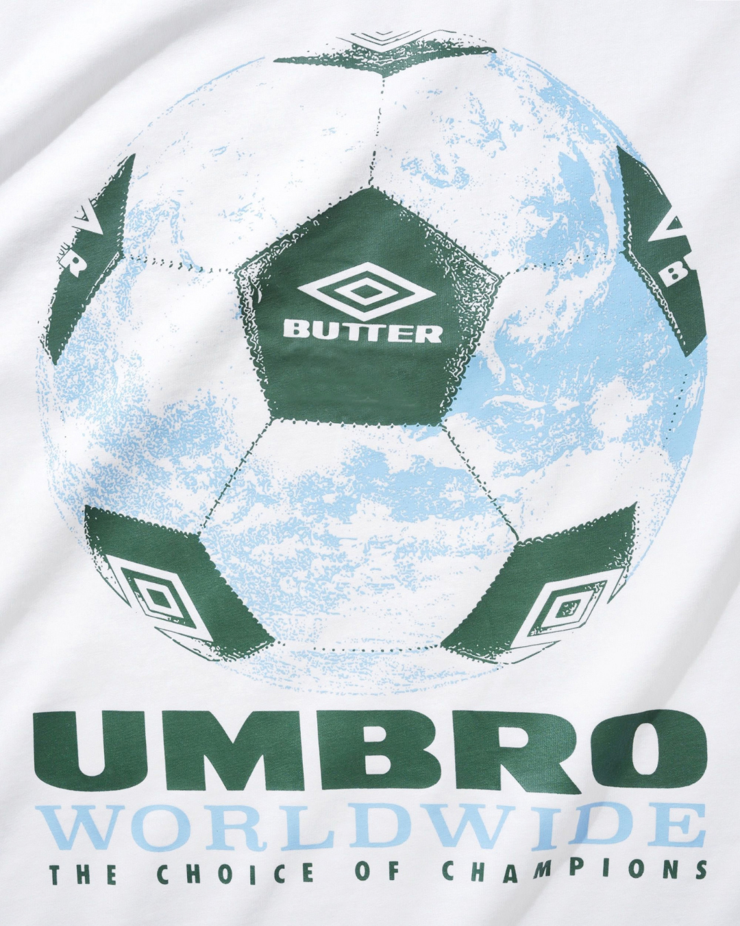 BUTTER GOODS | UMBRO World Game Tee - White