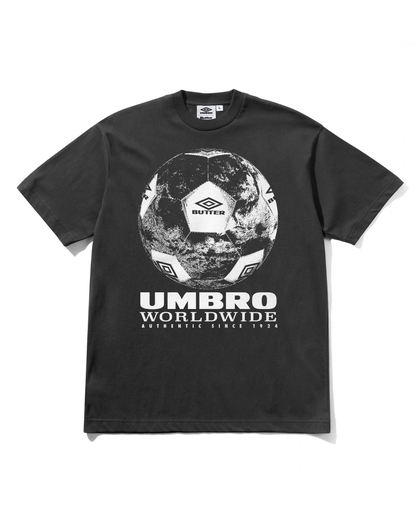 BUTTER GOODS | UMBRO World Game Tee - Washed Black