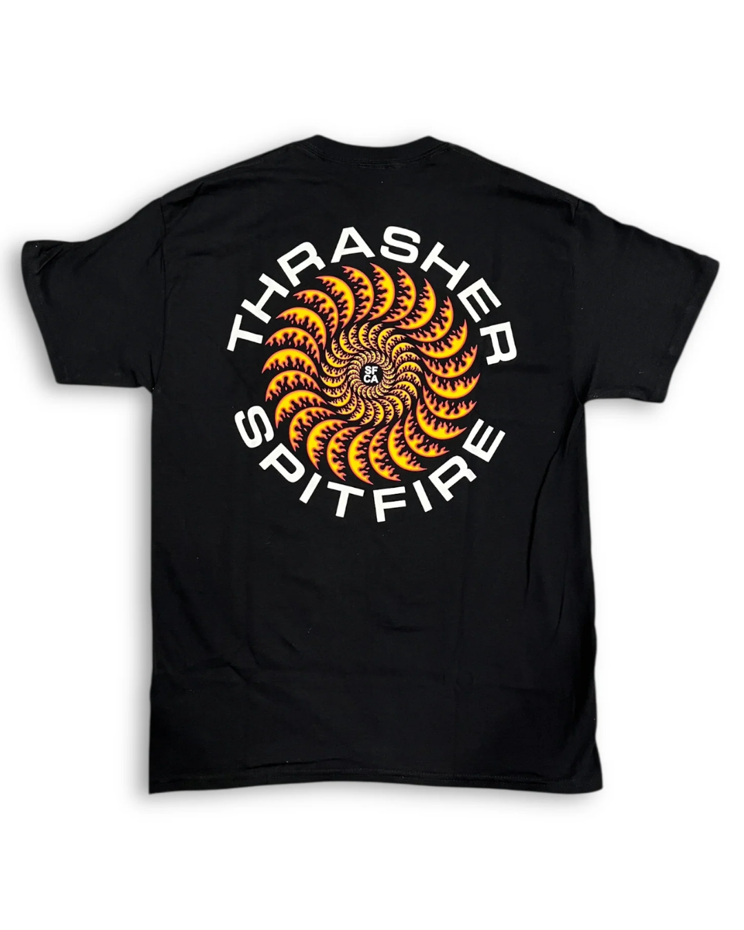 THRASHER x Spitfire Classic Swirl Tee - Black