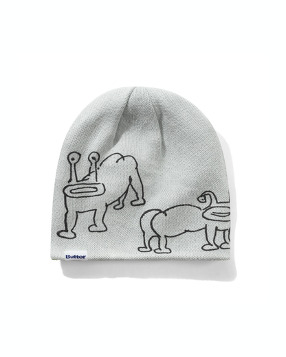 BUTTER GOODS | DANIEL JOHNSTON Frog Reversible Beanie - Lime/Grey