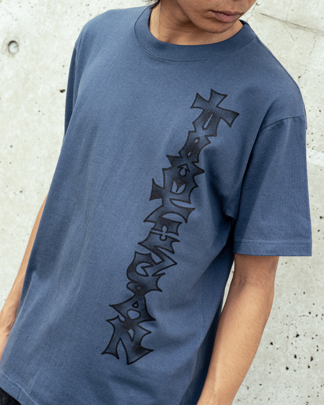 TIMESCAN Verticle Flow Tee - Stone Navy