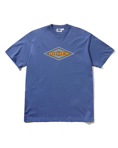 BUTTER GOODS | UMBRO Diamond Logo Tee - Pacific