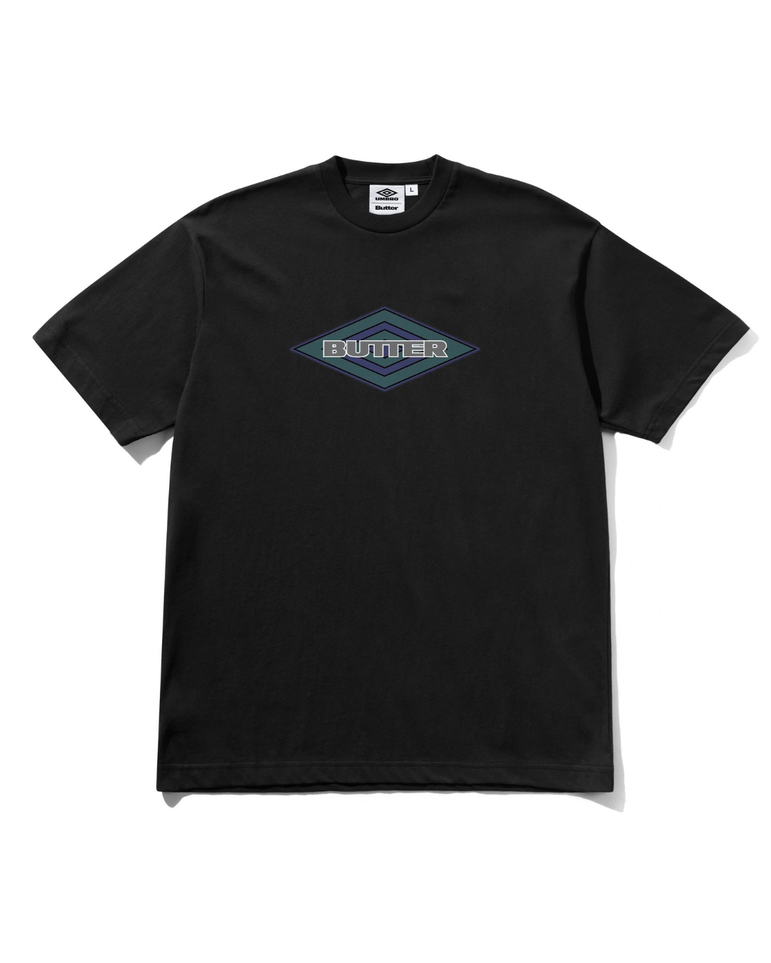 BUTTER GOODS | UMBRO Diamond Logo Tee - Black