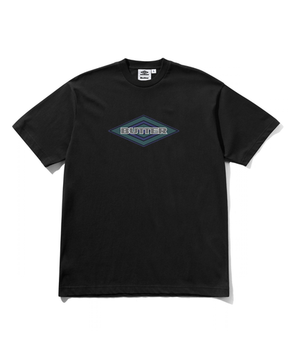 BUTTER GOODS | UMBRO Diamond Logo Tee - Black
