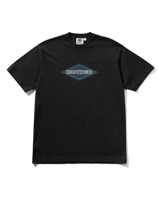 BUTTER GOODS | UMBRO Diamond Logo Tee - Black